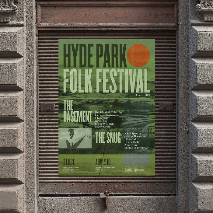 Hyde Park Folk Festival 2021 poster 2