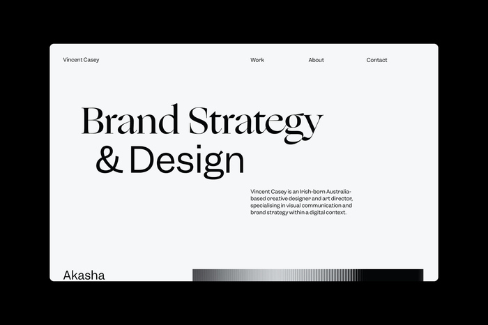 Vincent Casey portfolio website 1