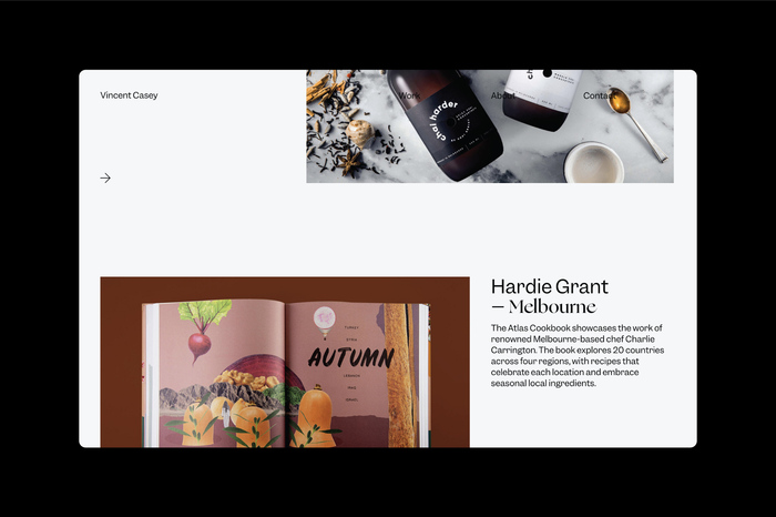 Vincent Casey portfolio website 2