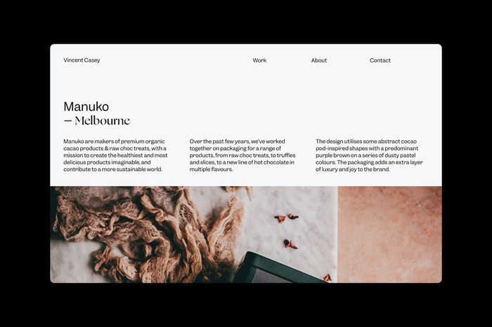 Vincent Casey portfolio website 4