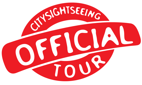 Horizontally stretched Holstein for the City Sightseeing Official Tour seal