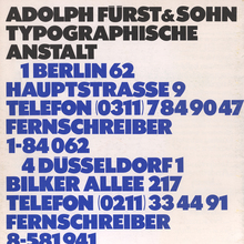 <cite>Schriftindex Adolph Fürst &amp; Sohn</cite>