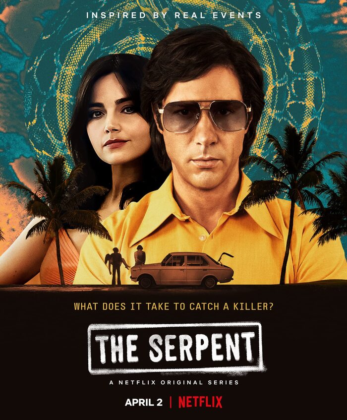 Netfllix poster with the logo based on . “What does it take to catch a killer?” is set in all-caps . The smaller bits are in .