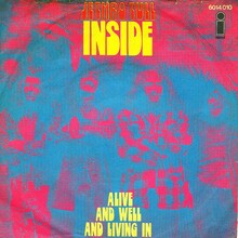 Jethro Tull – “Inside” / “Alive and Well and Living In” German single cover