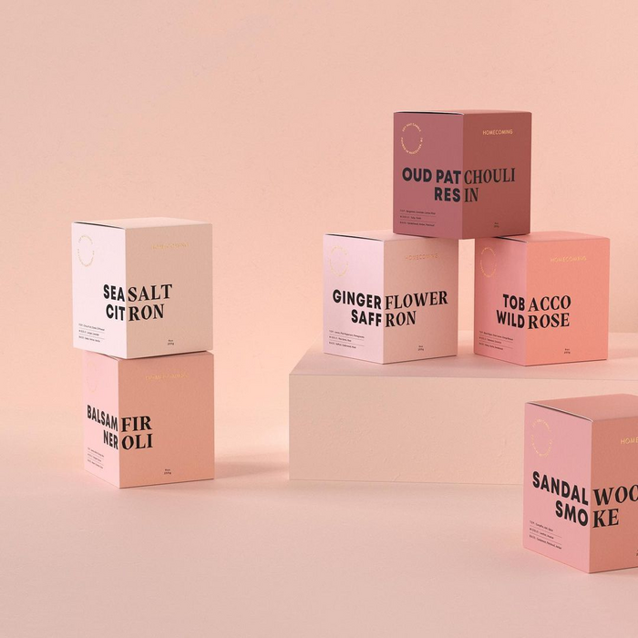 Homecoming identity and packaging 1