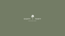 Eighty Thirty logo and branding