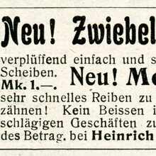Zwiebelschnellschneider ad by Heinrich Hermann (1907)