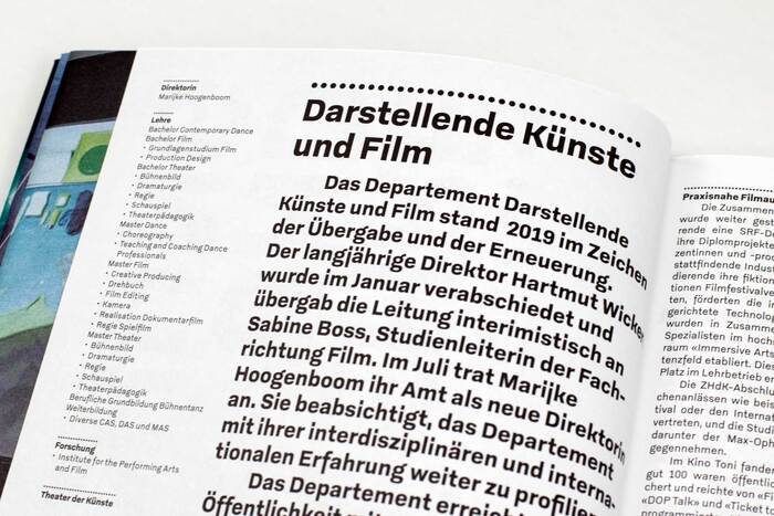 Zurich University of the Arts annual report 2019 9