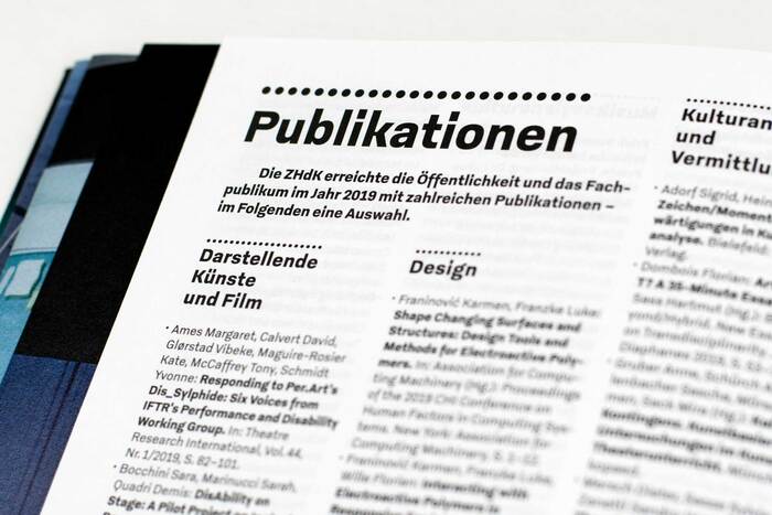 Zurich University of the Arts annual report 2019 15