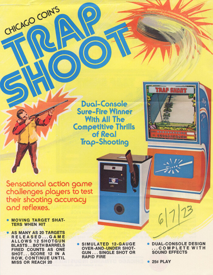 Trap Shoot arcade game flyer 1