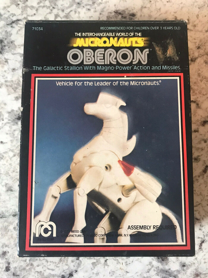 Micronauts Oberon box (front), 1978.