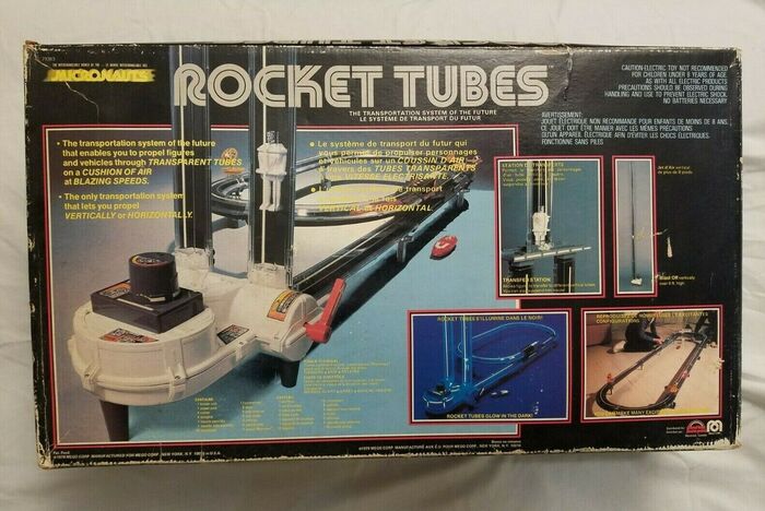 Micronauts Rocket Tubes box, 1979.