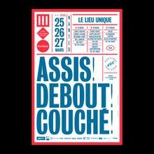 Festival Assis! Debout! Couché! poster