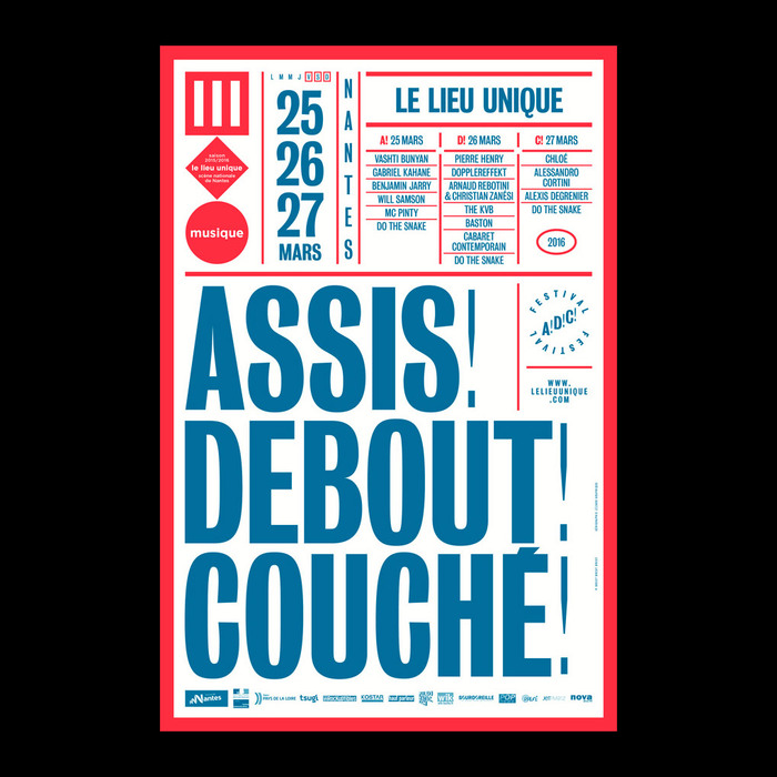 Festival Assis! Debout! Couché! poster 1