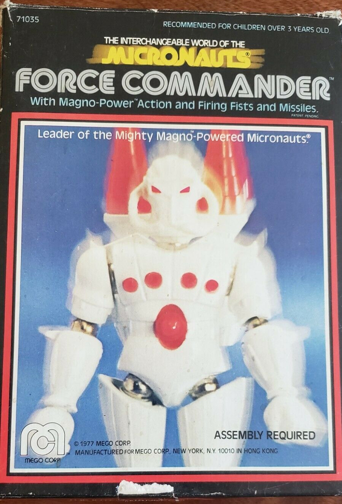 Micronauts Force Commander box, 1976.