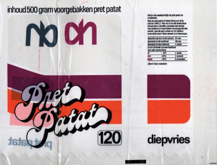 Albert Heijn Pret Patat packaging