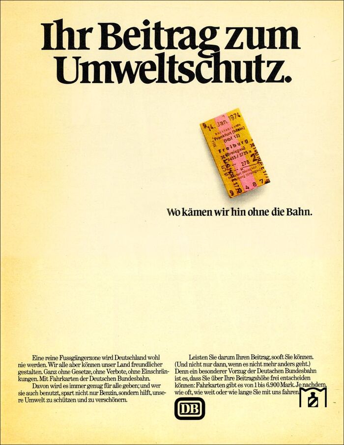 &ldquo;Ihr Beitrag zum Umweltschutz.&rdquo; (1974)