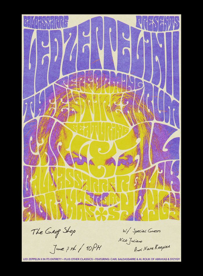 Baldassarre Presents: Led Zeppelin II concert poster