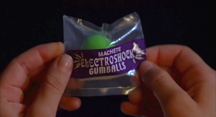 A slightly wider shot of a gumball still in its wrapper, courtesy of the wiki article.