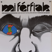 <cite>Mi Férfiak</cite> (1973) Hungarian movie poster