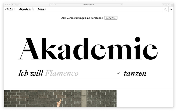 Tanzhaus NRW website 4