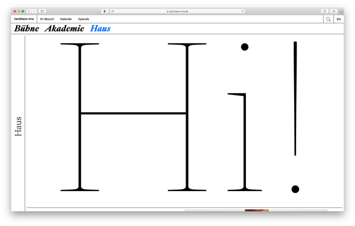 Tanzhaus NRW website 5
