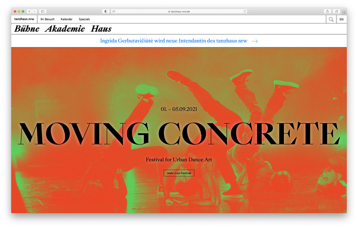 Tanzhaus NRW website 2