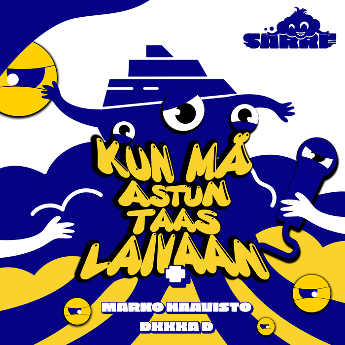 As a sort of special within the covers, “Kun Ma Astun Laivaan” has a hidden inspiration with the feature guest Marko Haavisto, who was known for his musical appearance in the Aki Kaurismäki movie Mies vailla menneisyyttä, known in English as The Man Without a Past. The colors here are taken from the original movie poster.
