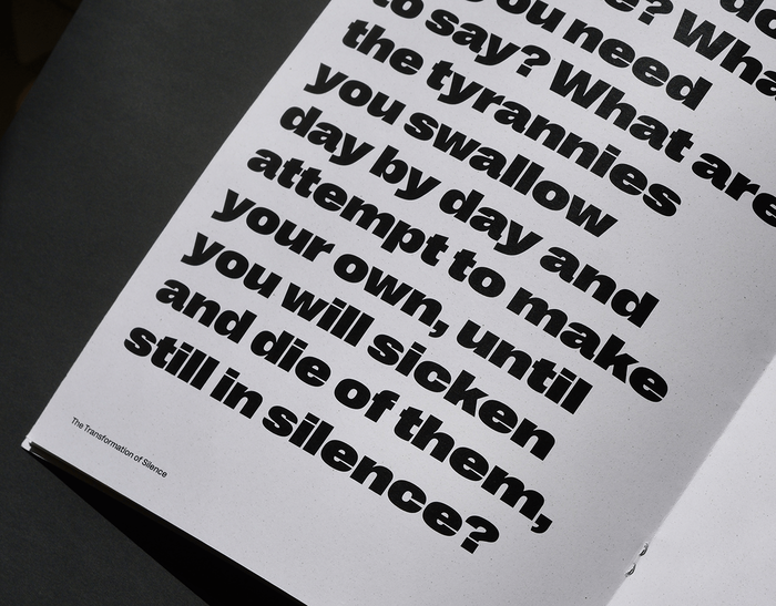 “The transformation of Silence into Language and Action” by Audre Lorde 7