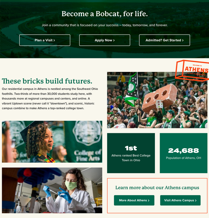 Homepage detail featuring a heading with P22 Mackinac’s Th ligature.