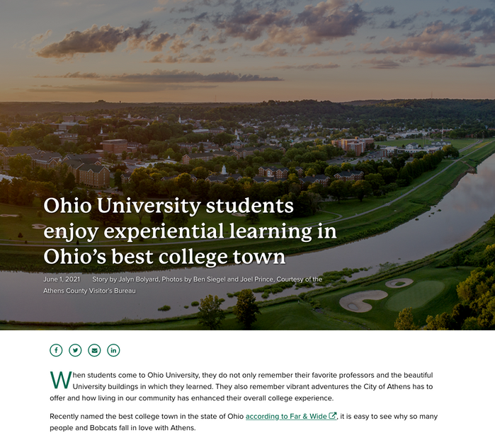 Article header with  for the headings and  for text.