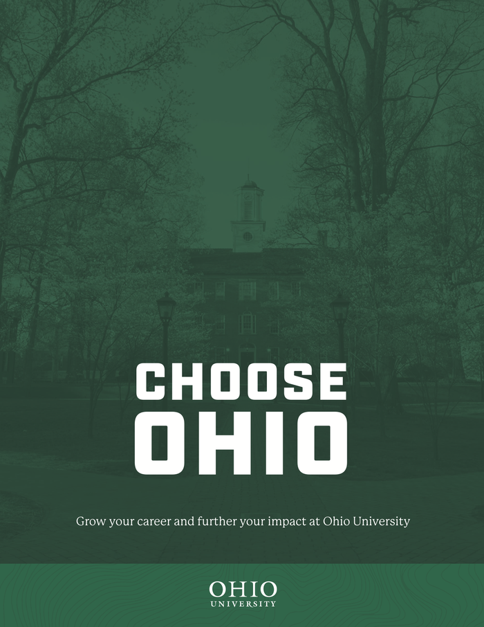 Cover for an information pdf, with  Ultra for “Choose Ohio” and  for the line below.