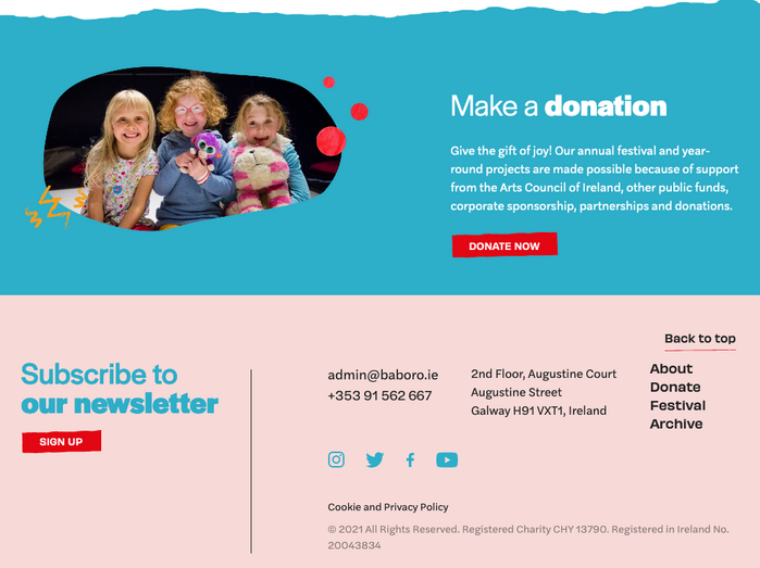 Footer. The calls to action again combine two contrasting weights of Halyard.