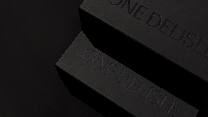 Gift box with debossed logo.