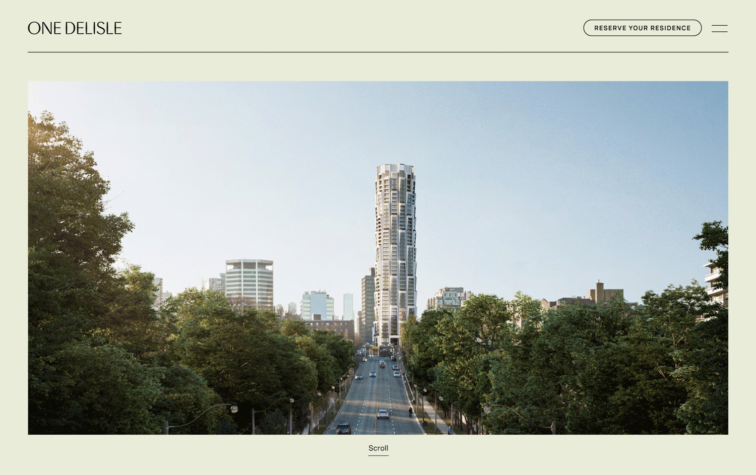 Website with sliding menu.