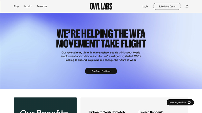 Owl Labs logo and website 8