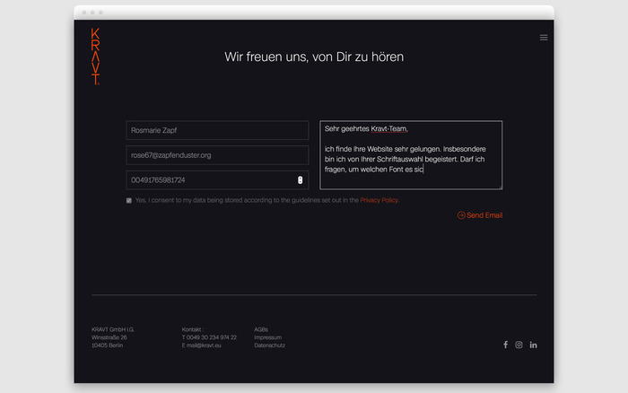 Kravt agency portfolio website 6