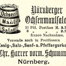 Nürnberger Ochsenmaulsalat ad by Chr. Harrer vorm. Schumann