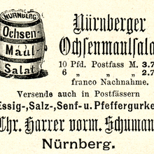 Nürnberger Ochsenmaulsalat ad by Chr. Harrer vorm. Schumann