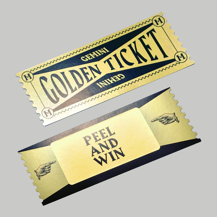 The Gemini deluxe CD booklet included a ‘Golden Ticket’, which offered various prizes and giveaways