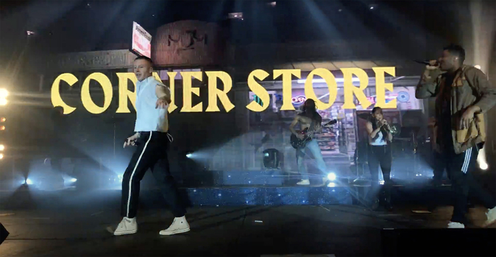 Macklemore performing Corner Store at the  Victoria Warehouse, 30/03/18