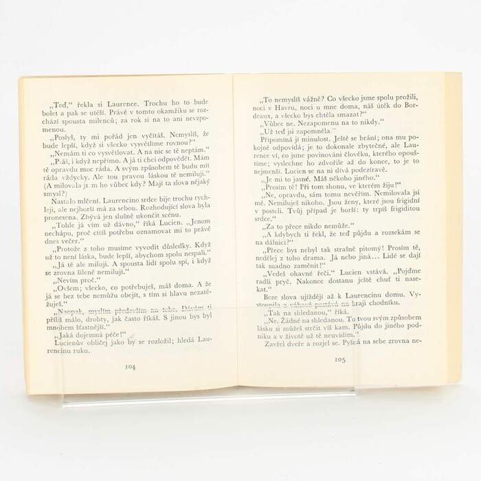 The interior and the back cover are set in .
