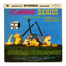 Homer and the Barnstormers – <cite>Flaming Banjos</cite> album art