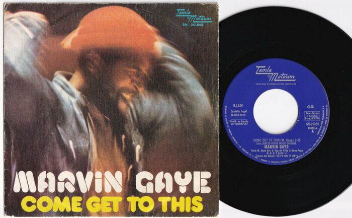 Marvin Gaye – “Come Get to This” Spanish single cover 1