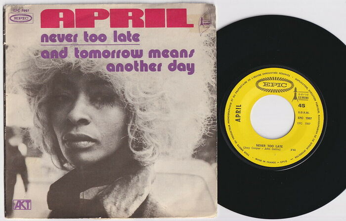 Second single from 1972. The track names are set in all-lowercase . [More info on Discogs] A third single followed in 1973, now with  for the name (not pictured here).