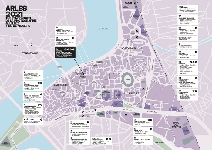 Map with venues.