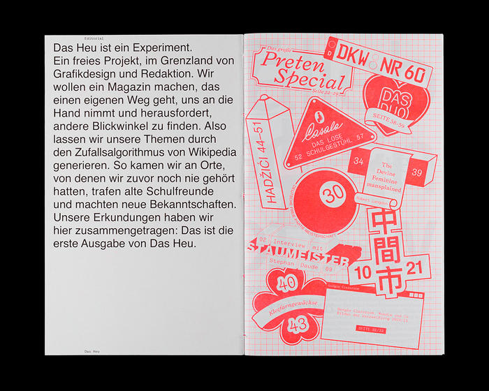 Das Heu magazine, Issue 01 7