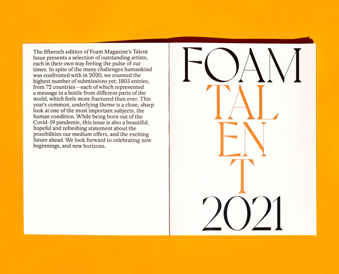 Foam magazine #58, “Talent” 2