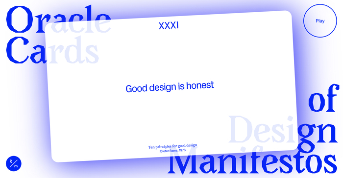 The Oracle Cards of Design Manifestos 3