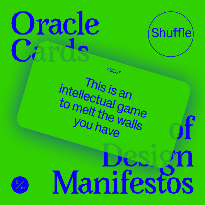 The Oracle Cards of Design Manifestos 4